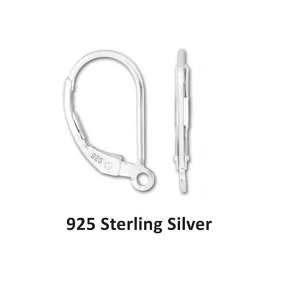 Western Style Earrings Sterling Silver Leverbacks - Picture 3 of 9